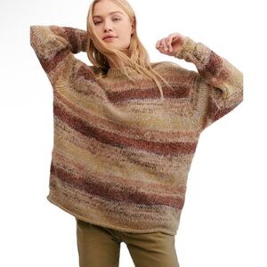 Free People Striped Wool Sweater